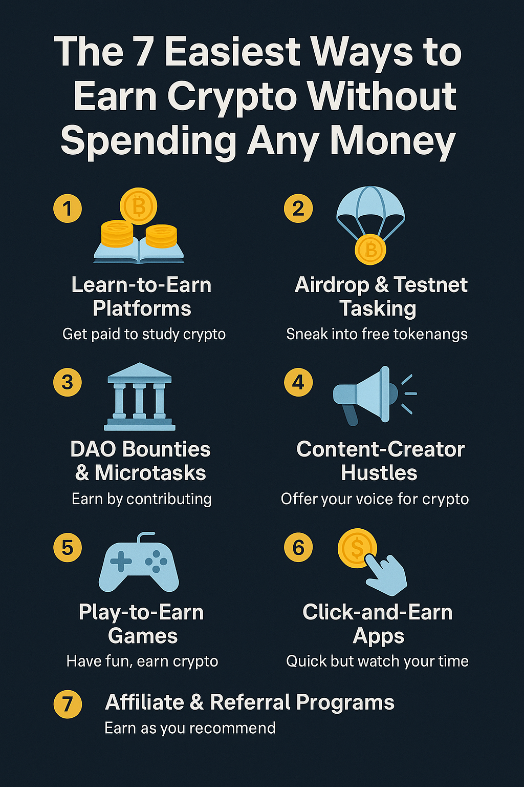 The 7 Easiest Ways to Earn Crypto Without Spending Any Money